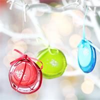 hanging bauble with ribbon Christmas decoration