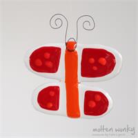 Funky fused glass butterfly to flutter around your house
