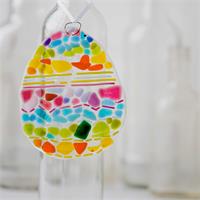 make at home glass fusing Easter egg kit 