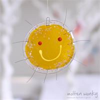 sunshine suncatcher made in fused glass by molten wonky 