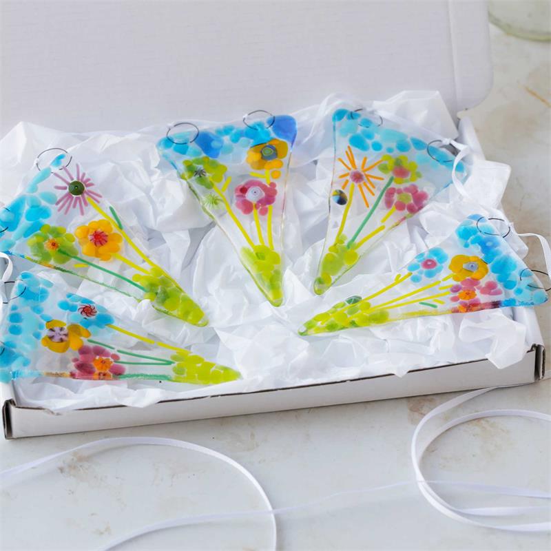 fused glass bunting flower garden creative kit
