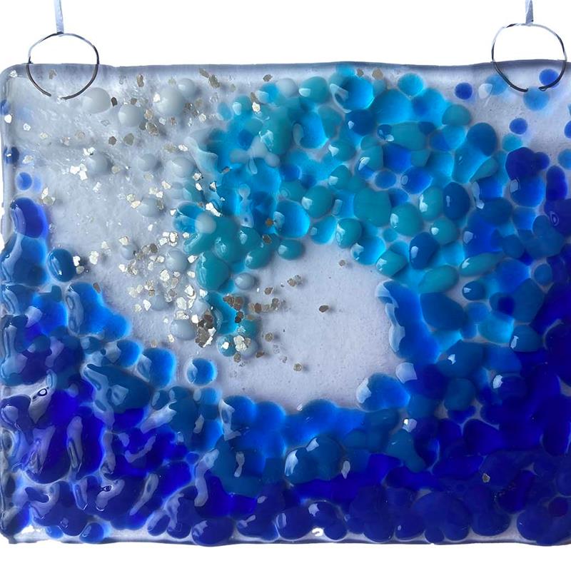 wave picture fused glass craft kit 