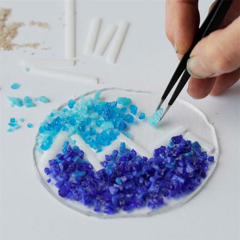 make at home fused glass blue bauble kit 