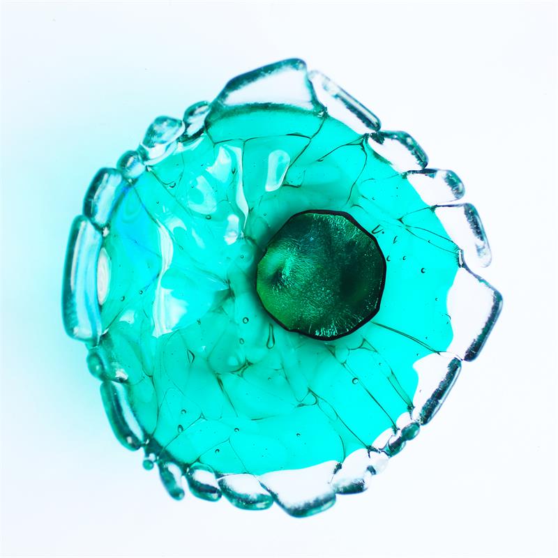 Fun fused glass fraggley bowl 