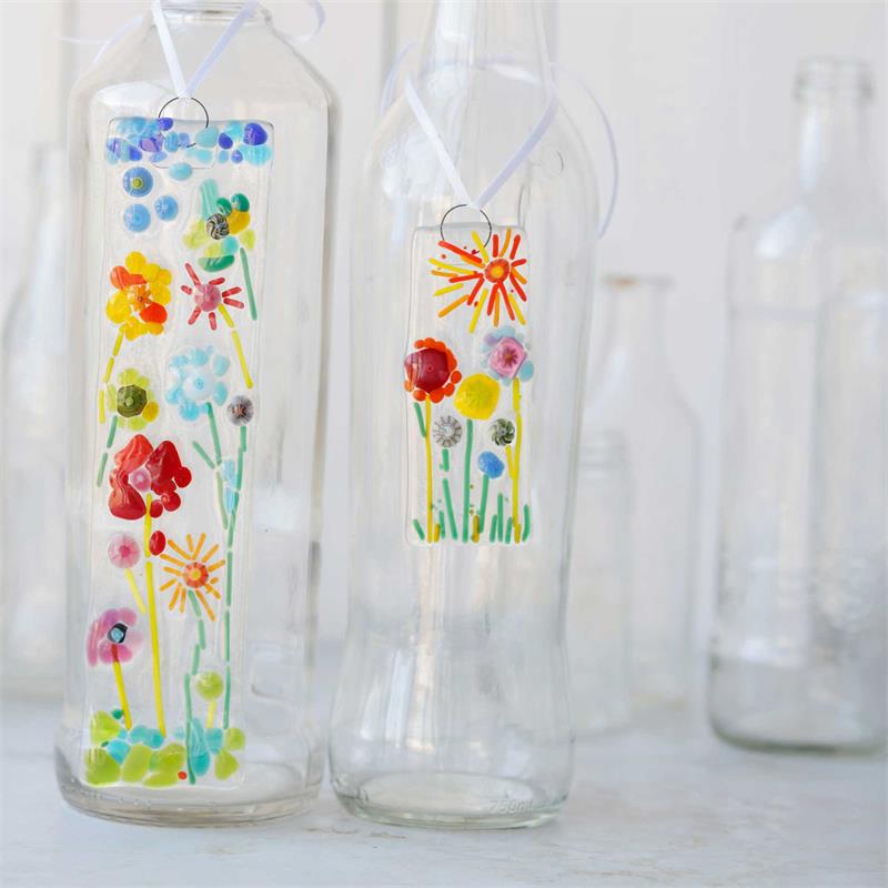 Flower sun catcher glass fusing kit