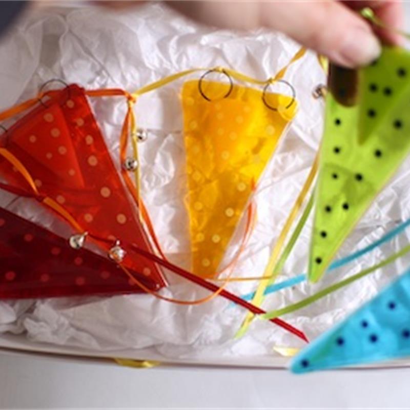 fused glass bunting