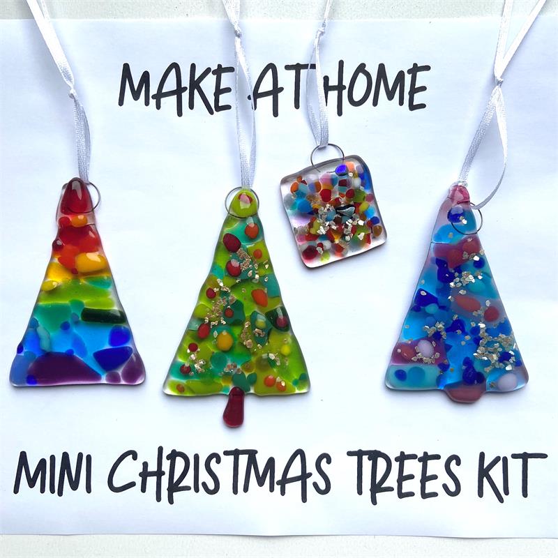 Make At Home Fused Glass Mini Christmas Tree Kit By Molten Wonky