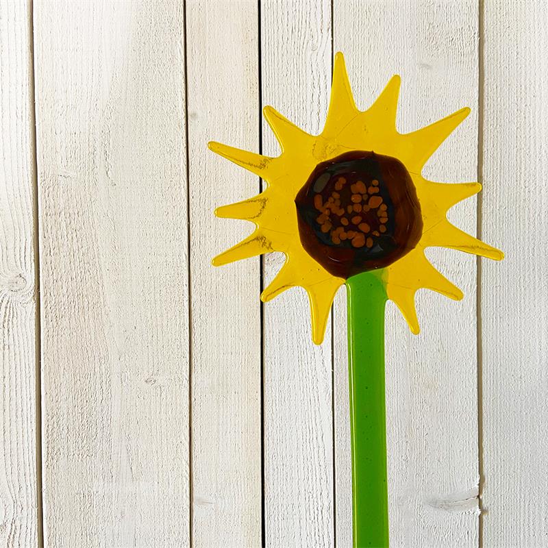 fused glass sunflower hanging decoration